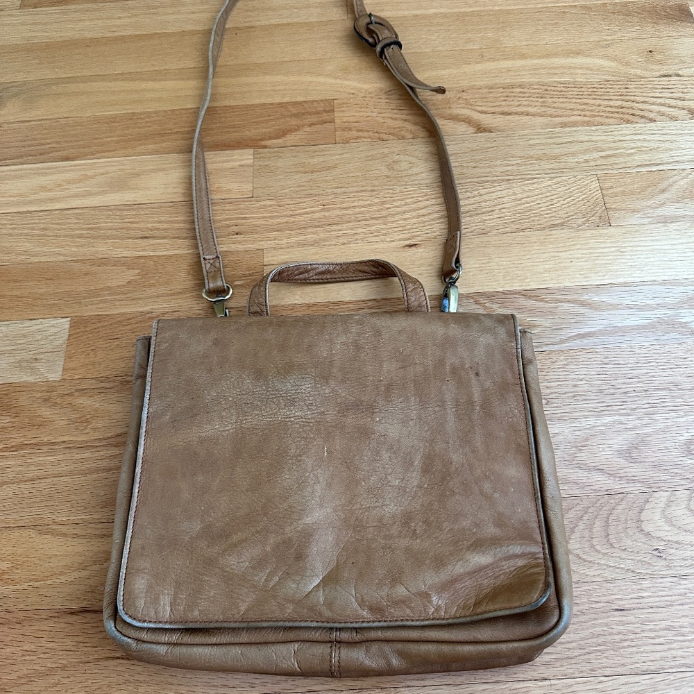 Vintage Boudler Ridge Leather Saddle Bag Flap Crossbody Bag Purse